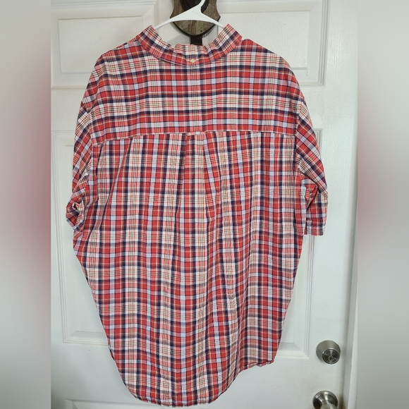 Chap's Men's Classic Short Sleeve Button Down Shirt, Size: XXL Color: Red - Picture 11 of 12